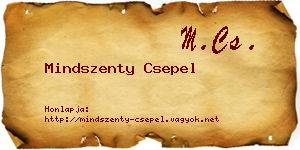 Mindszenty Csepel névjegykártya